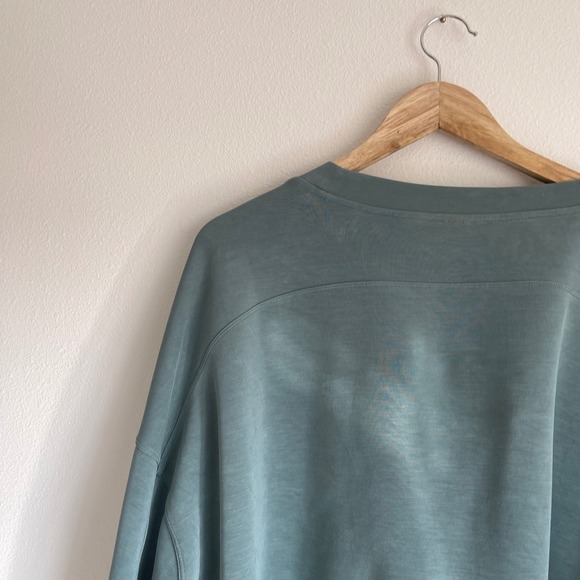 Lululemon Perfectly Oversized Cropped Crew *Softstreme™ Tidewater Teal - Picture 11 of 13